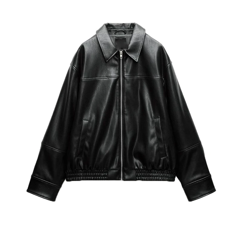 Spring New Arrival Faionable Pilot Jaet Leather Coat Women's Premium Clothing PU Material Long Sve Zipper Closure
Spring New Arrival Faionable Pilot Jaet Leather Coat Women's Premium Clothing PU Material Long Sve Zipper Closure