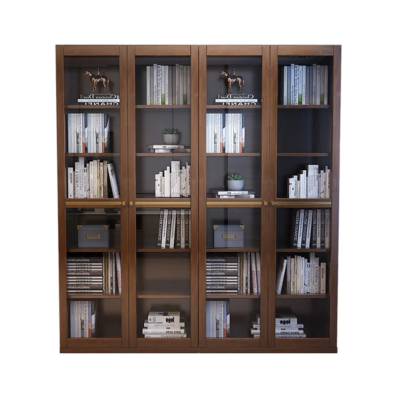 Solid wood bookcase combination, floor-to-ceiling with glass door, living room light luxury home display cabinet
Solid wood bookcase combination, floor-to-ceiling with glass door, living room light luxury home display cabinet
