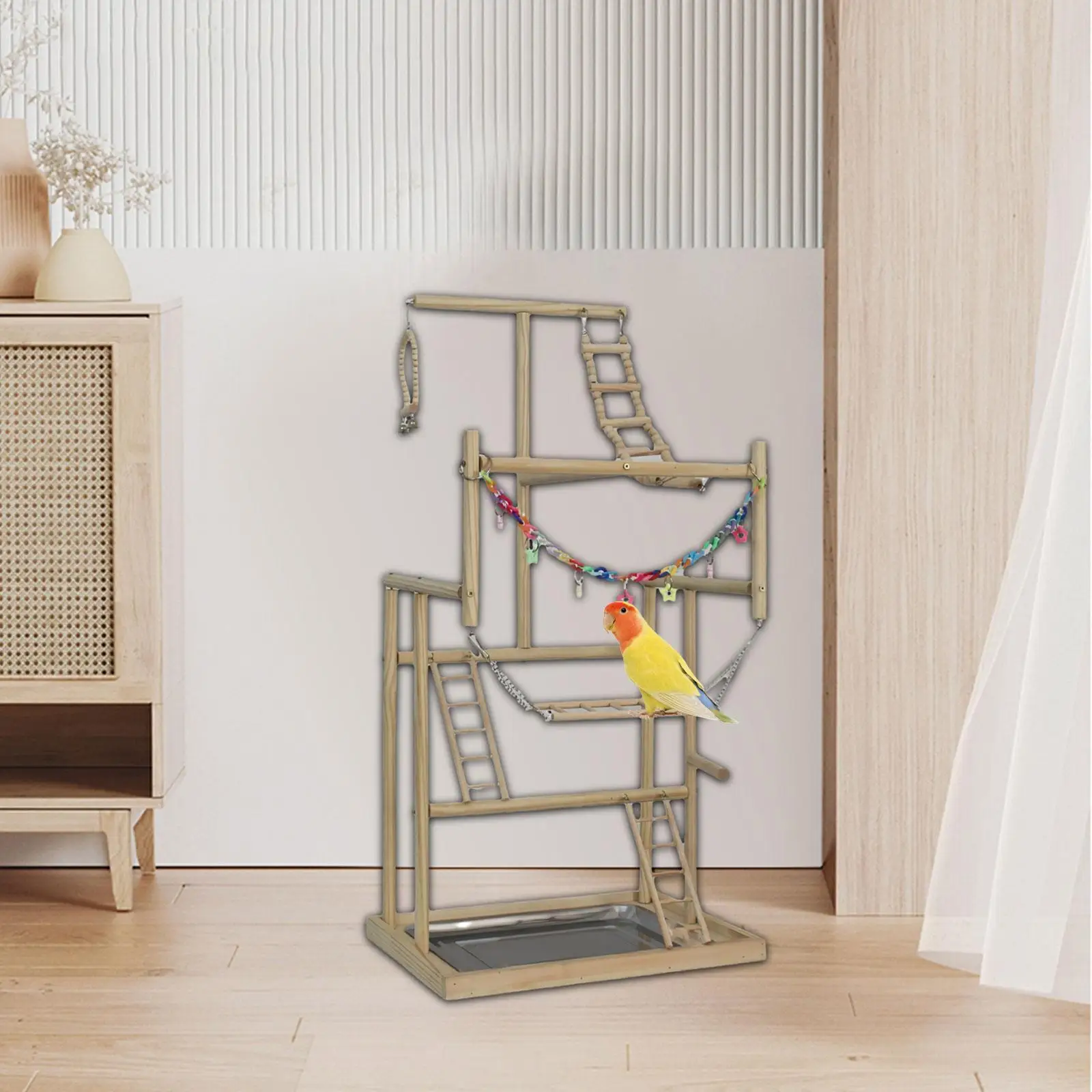 Pet Parrot Playstand with Ladders Climb Wood Parrot Stand Bird Play Stand for Parakeet Lovebird Hummingbird Cockatiel Bluebirds
Pet Parrot Playstand with Ladders Climb Wood Parrot Stand Bird Play Stand for Parakeet Lovebird Hummingbird Cockatiel Bluebirds