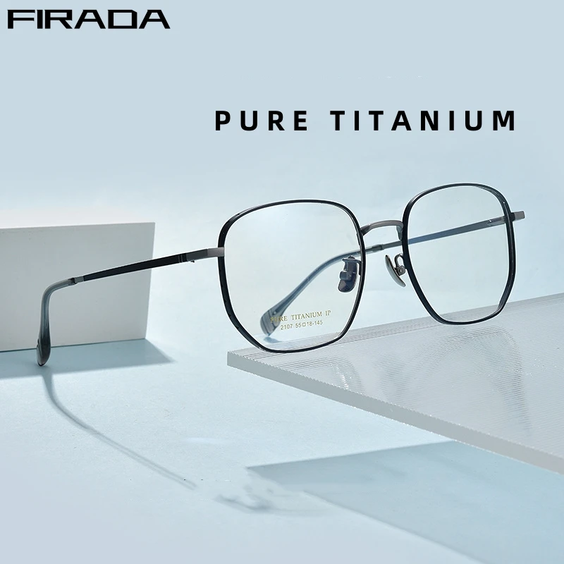 FIRADA Fashion Comfortable Eyeglasses Vintage Pure Titanium Luxury Eyewear 2023 Prescription Glasses Frame For Men Women 2107PT
FIRADA Fashion Comfortable Eyeglasses Vintage Pure Titanium Luxury Eyewear 2023 Prescription Glasses Frame For Men Women 2107PT