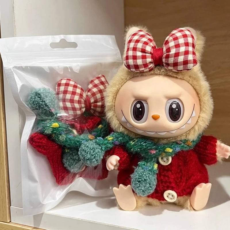 Suitable for Labubu V1 V2 V3 17cm Vinyl Doll Creative Knitted Sweater Bow Hair Accessories Christmas Three-Piece Set Accessories
Suitable for Labubu V1 V2 V3 17cm Vinyl Doll Creative Knitted Sweater Bow Hair Accessories Christmas Three-Piece Set Accessories
