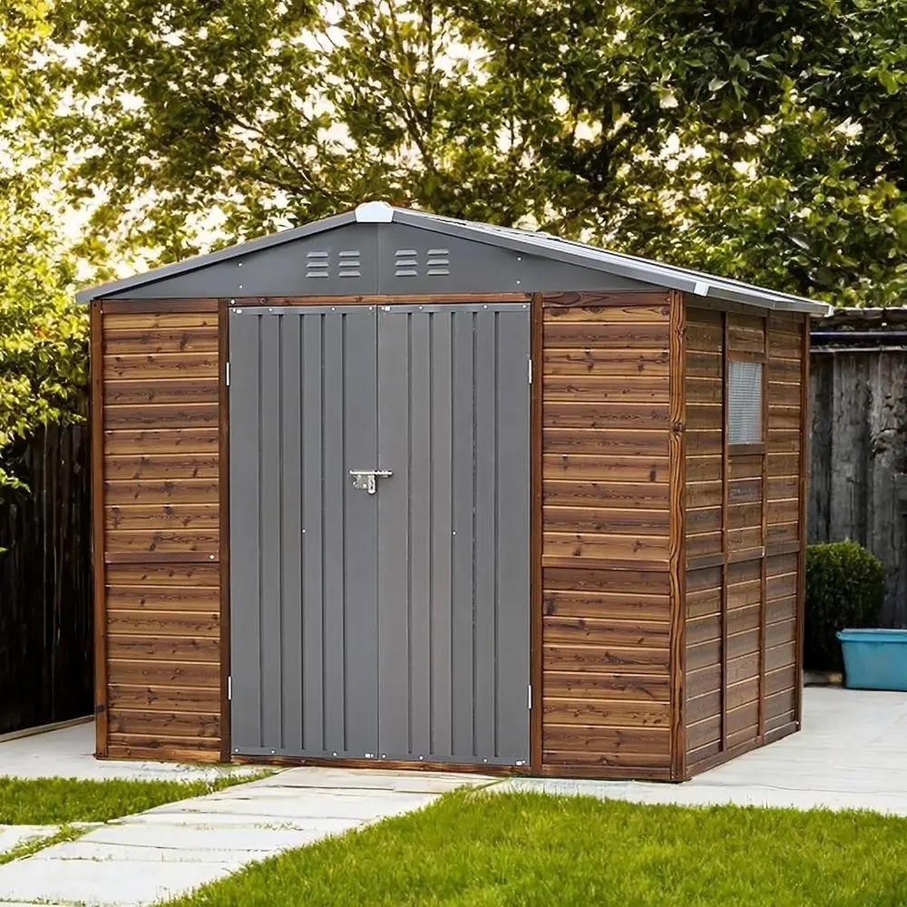 Galvanized Steel Outdoor Storage Shed with 9-Level Wind Resistance, Waterproof Roof, 2 Windows & Ventilation for Garden/Patio Us
Galvanized Steel Outdoor Storage Shed with 9-Level Wind Resistance, Waterproof Roof, 2 Windows & Ventilation for Garden/Patio Us