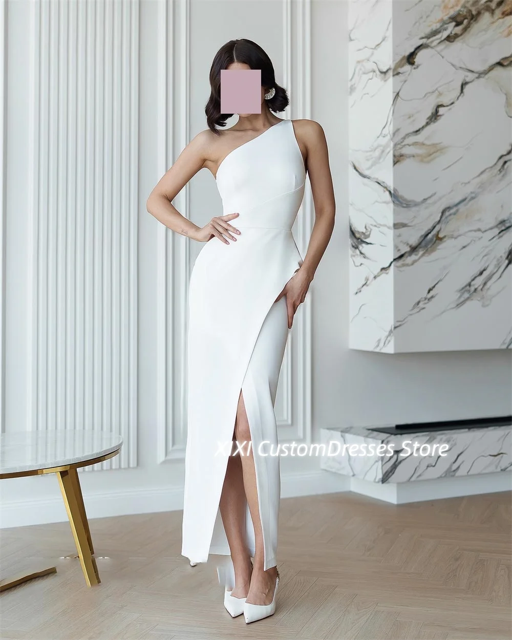 Роскошное индивидуальное платье-футляр на одно плечо длиной до пола на молнии, свадебное платье без рукавов, элегантные и красивые женские платья
Роскошное индивидуальное платье-футляр на одно плечо длиной до пола на молнии, свадебное платье без рукавов, элегантные и красивые женские платья