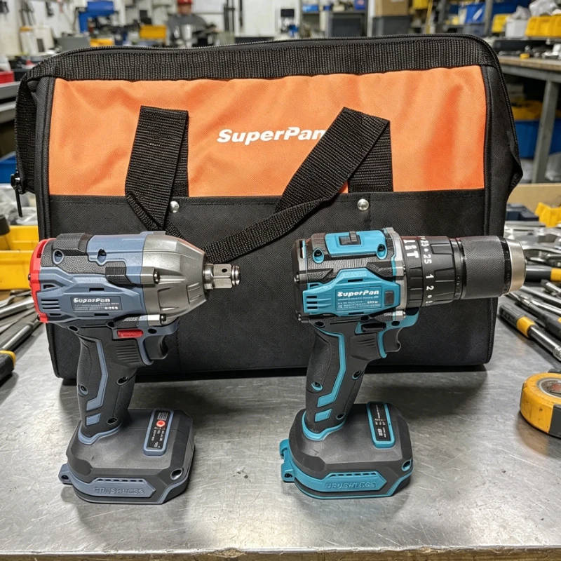 Heavy-Duty Drill & Impact Wrench Set with Tool Bag, Covers All Drilling & Bolt Removal Needs
Heavy-Duty Drill & Impact Wrench Set with Tool Bag, Covers All Drilling & Bolt Removal Needs
