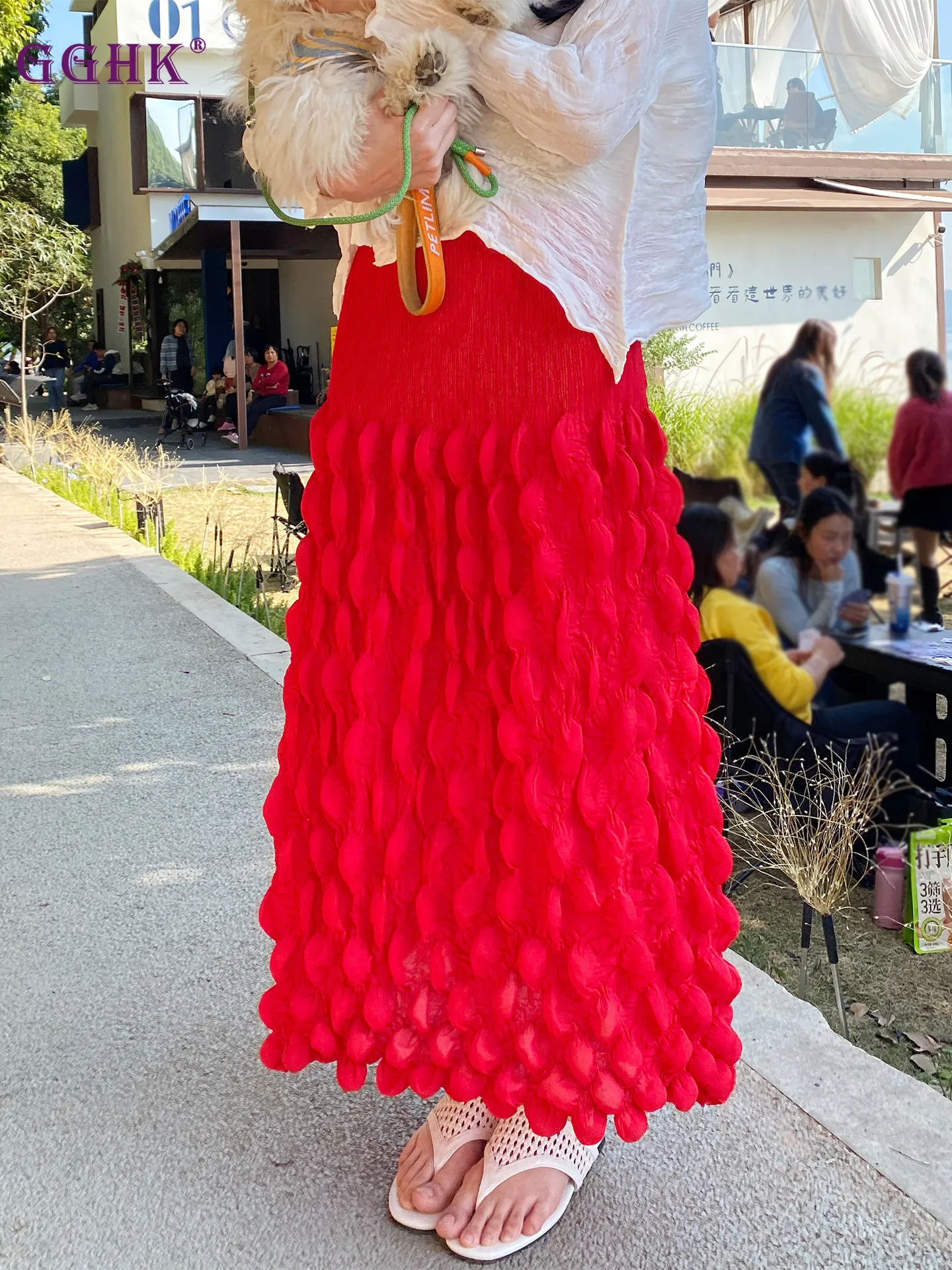 GGHK Pleated Solid-Colour Women's Skirt Slimming Loose-Fit Elegant Flower-Bud Skirt Spring/Summer Travel and Holiday Attire
GGHK Pleated Solid-Colour Women's Skirt Slimming Loose-Fit Elegant Flower-Bud Skirt Spring/Summer Travel and Holiday Attire