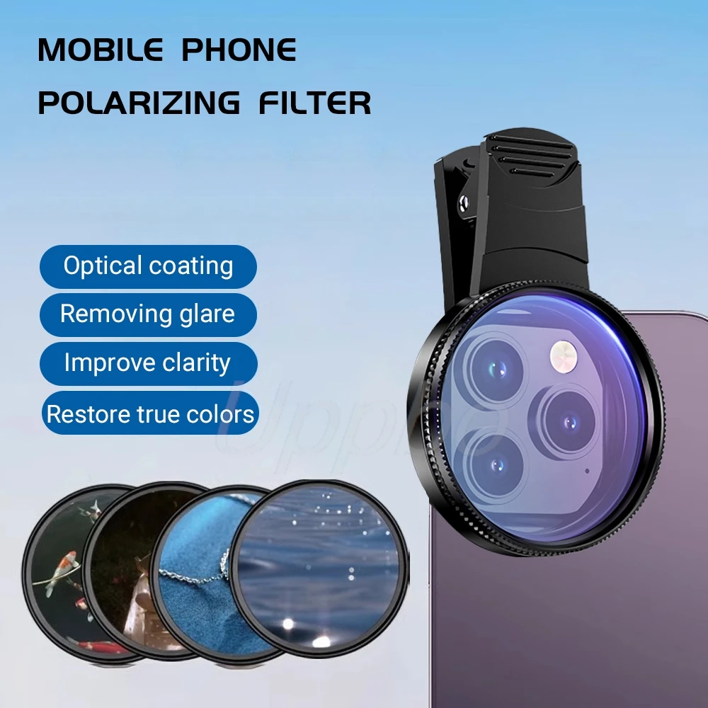 52mm CPL Circular Polarizer Filter With Clip Phone Lens Protector Camera Accessory for Universal Smartphone Canon Nikon Shooting
52mm CPL Circular Polarizer Filter With Clip Phone Lens Protector Camera Accessory for Universal Smartphone Canon Nikon Shooting