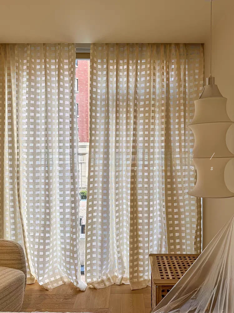 Japan linen color small square curtains yarn for living room bedroom children's room study fashion privacy curtains tulle custom
Japan linen color small square curtains yarn for living room bedroom children's room study fashion privacy curtains tulle custom