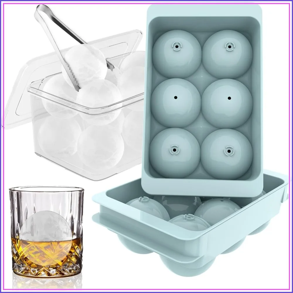 Large Ice Cube Molds, Big Round Whiskey Ice Trays for Freezer, Easy Fill & Release, Bourbon Cocktail (1.9In*6 Balls, 2 Pack)
Large Ice Cube Molds, Big Round Whiskey Ice Trays for Freezer, Easy Fill & Release, Bourbon Cocktail (1.9In*6 Balls, 2 Pack)