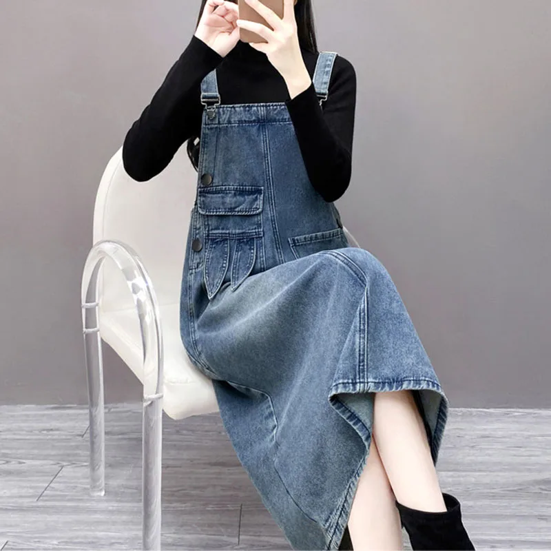 Y2K Women's Denim Overall Dress Vintage Washed Adjustable Strap Maxi Dress with Pockets Casual Loose Long Dress Lady Streetwear
Y2K Women's Denim Overall Dress Vintage Washed Adjustable Strap Maxi Dress with Pockets Casual Loose Long Dress Lady Streetwear