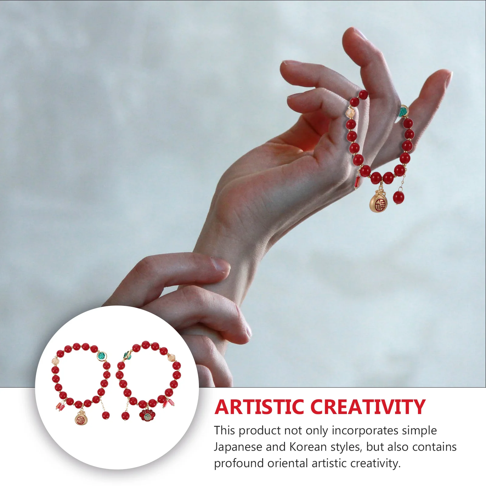 2pcs Red Bracelet Durable Wrist Wrist Bracelet Decor Bangle Stone Alloy New Year Gift Jewelry Travel Commemoration
2pcs Red Bracelet Durable Wrist Wrist Bracelet Decor Bangle Stone Alloy New Year Gift Jewelry Travel Commemoration