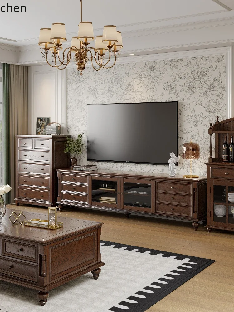 PYH Solid Wood TV Cabinet Living Room Household Floor Storage Cabinet Integrated Coffee Table Set
PYH Solid Wood TV Cabinet Living Room Household Floor Storage Cabinet Integrated Coffee Table Set