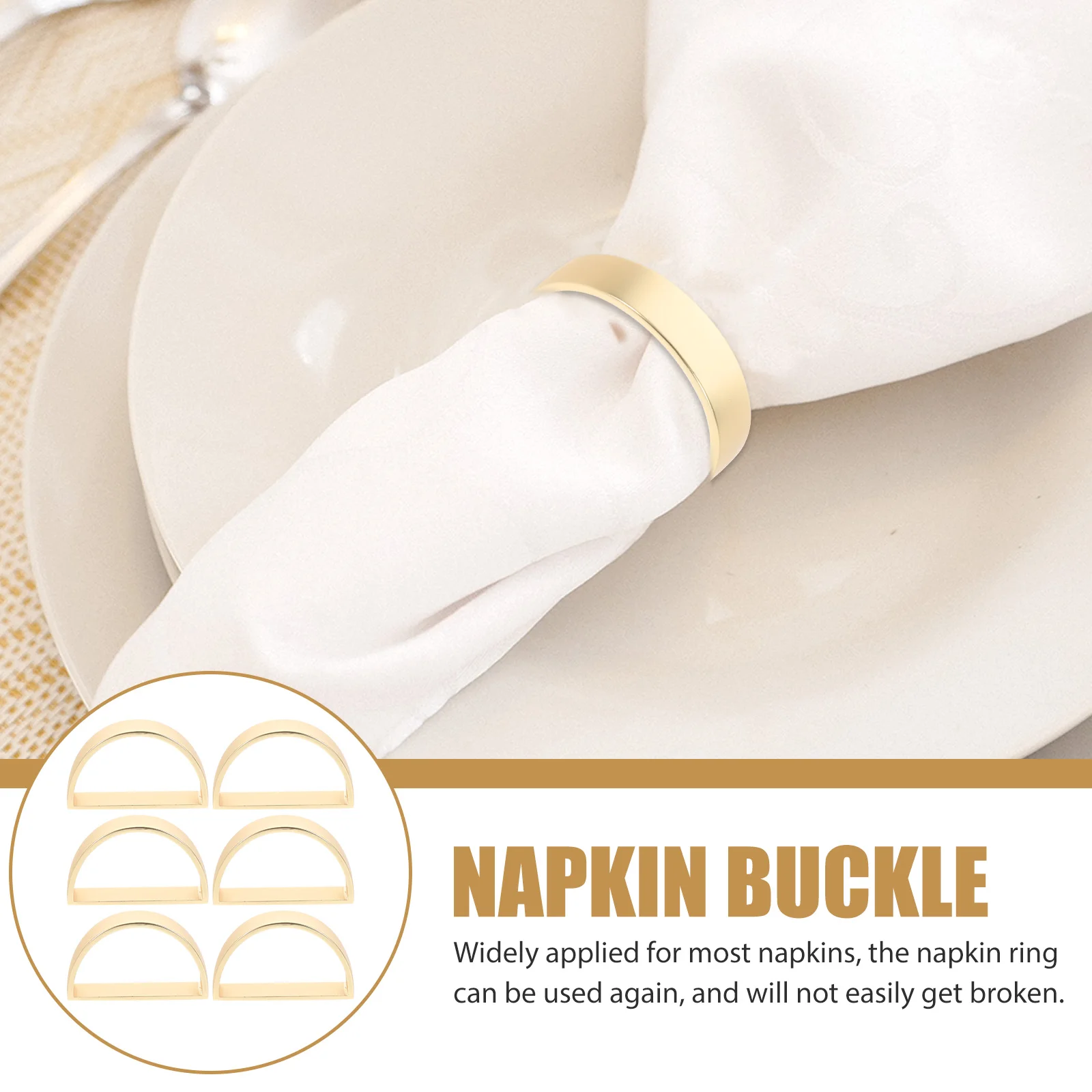 6 Pcs Napkin Ring Dinner Silver Holder for Number Napkins Rings Simple Semicircle Buckles Dumb
6 Pcs Napkin Ring Dinner Silver Holder for Number Napkins Rings Simple Semicircle Buckles Dumb