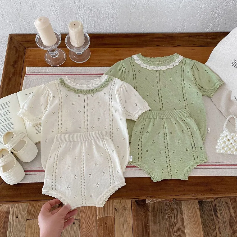 0-5T baby girls clothes toddler cotton set Summer Light and Thin Hollow Pattern Solid Color Knit Set
0-5T baby girls clothes toddler cotton set Summer Light and Thin Hollow Pattern Solid Color Knit Set