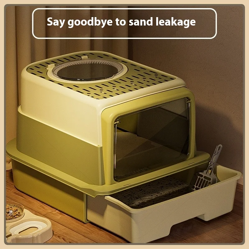 Extra Large Enclosed Cat Litter Box Dual Doors Top Entry Front Exit Drawer Design Odor Control for Cats
Extra Large Enclosed Cat Litter Box Dual Doors Top Entry Front Exit Drawer Design Odor Control for Cats