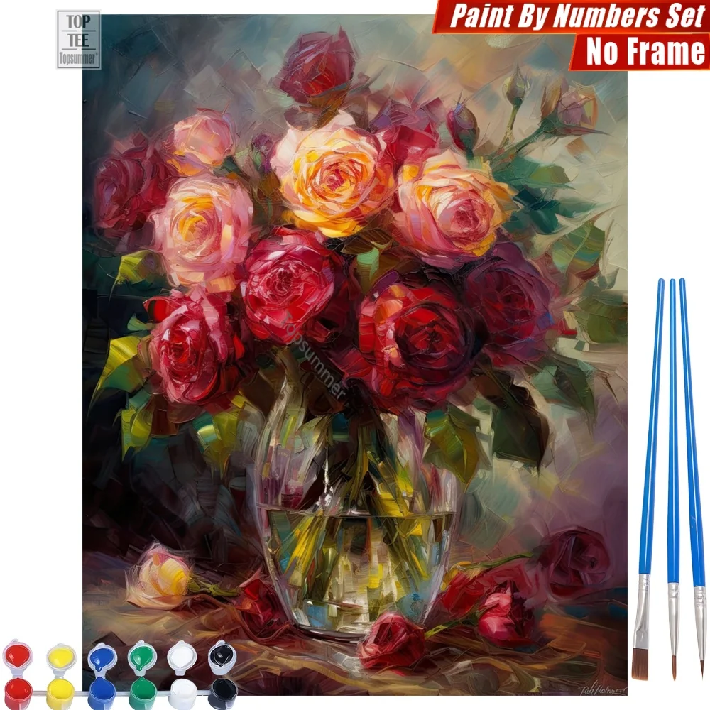 Splendid Rose Bouquet DIY Digital Oil Painting Set - Rose Bouquet Oil Canvas Wall Art Mother'S Day Gift For Mom
Splendid Rose Bouquet DIY Digital Oil Painting Set - Rose Bouquet Oil Canvas Wall Art Mother'S Day Gift For Mom