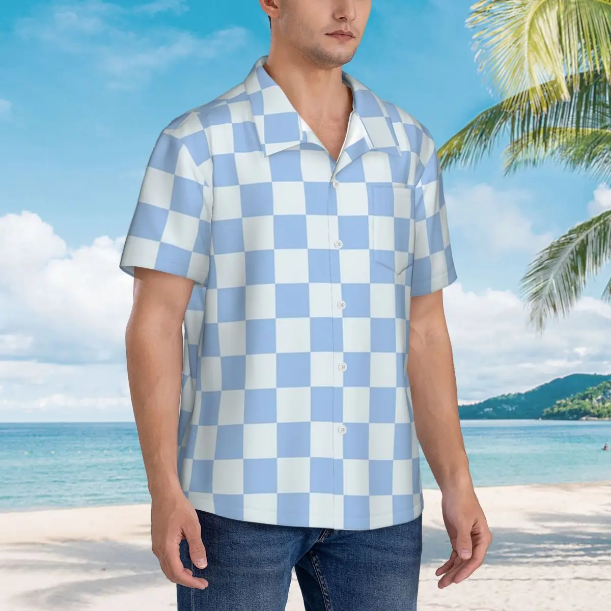 Checkerboard Mini Check Pattern Hawaiian Shirts Casual Men Short Sleeve Shirt for Summer Beach Men's Button Tops
Checkerboard Mini Check Pattern Hawaiian Shirts Casual Men Short Sleeve Shirt for Summer Beach Men's Button Tops