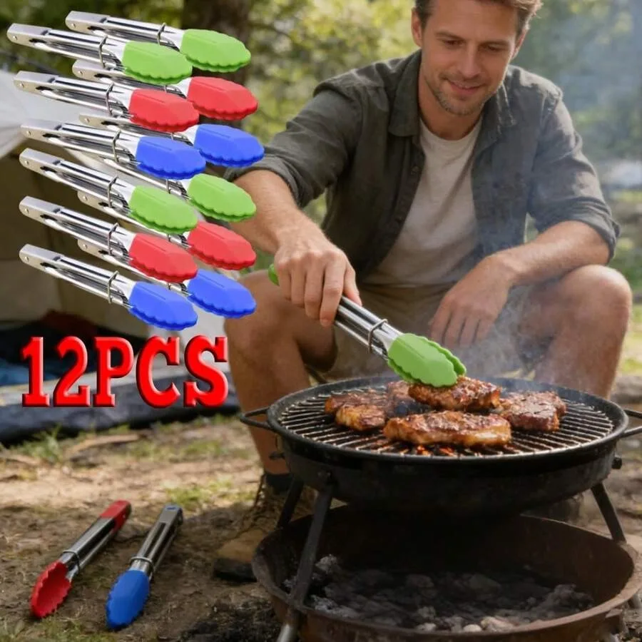 【New style】12PCS Stainless Steel Food Thorns Mini Food Clips Outdoor BBQ Kitchen Non-Stick Tip Cooking Clips BBQ Tools BBQ Kitc
【New style】12PCS Stainless Steel Food Thorns Mini Food Clips Outdoor BBQ Kitchen Non-Stick Tip Cooking Clips BBQ Tools BBQ Kitc