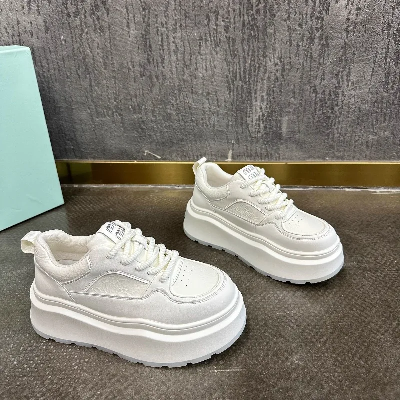 Quality Women's Platform Sneakers 2026 New Genuine Leather Thick Sole Casual Shoes Lightweight Comfortable Lace-Up Sport Shoes
Quality Women's Platform Sneakers 2026 New Genuine Leather Thick Sole Casual Shoes Lightweight Comfortable Lace-Up Sport Shoes
