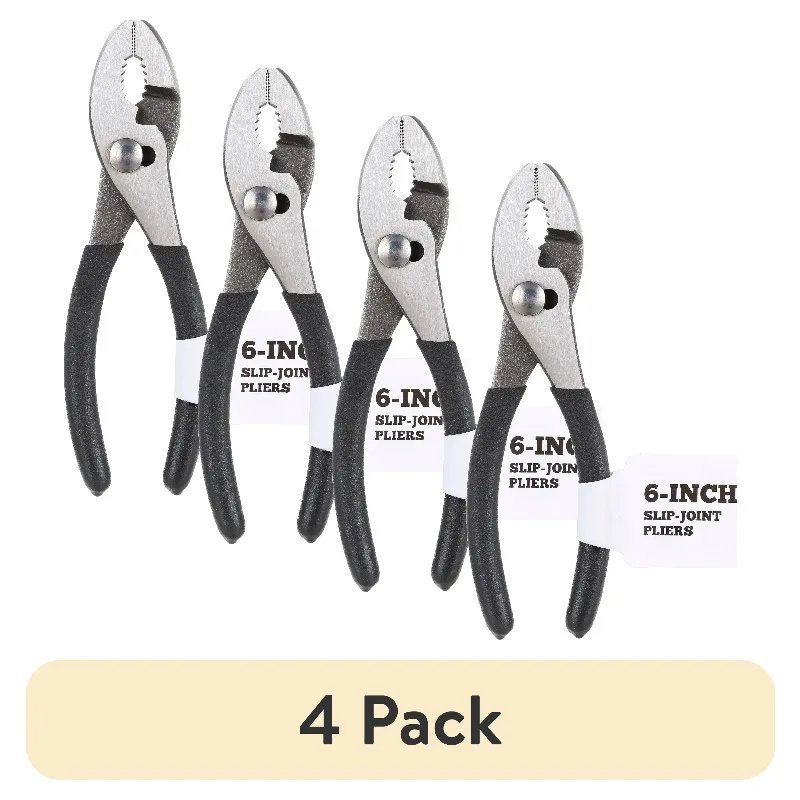 (4 pack) 6 inch Slip Joint Pliers
(4 pack) 6 inch Slip Joint Pliers