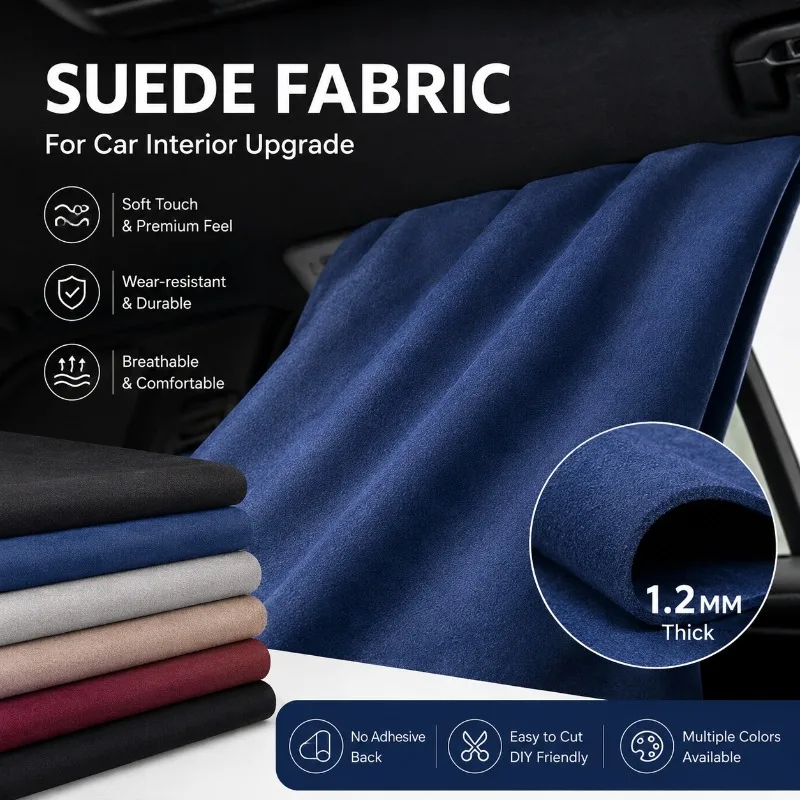 Non Stick Suede Upholstery Material, Durable Suede Wrap Fabric for Car Headliner Replacement Auto Interior Sofa Home Decor DIY
Non Stick Suede Upholstery Material, Durable Suede Wrap Fabric for Car Headliner Replacement Auto Interior Sofa Home Decor DIY