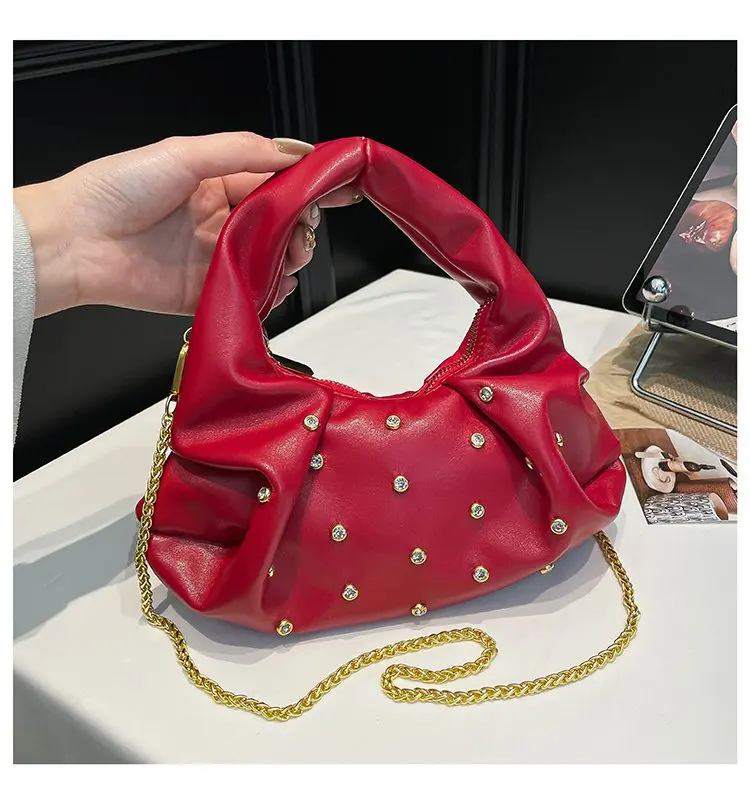 Новая сумка Cloud Puff 2026: Роскошная, с хрустальной цепочкой, регулируемым ремнем через плечо, стильная и модная сумочка для вечеринок и повседневного использования
Новая сумка Cloud Puff 2026: Роскошная, с хрустальной цепочкой, регулируемым ремнем через плечо, стильная и модная сумочка для вечеринок и повседневного использования