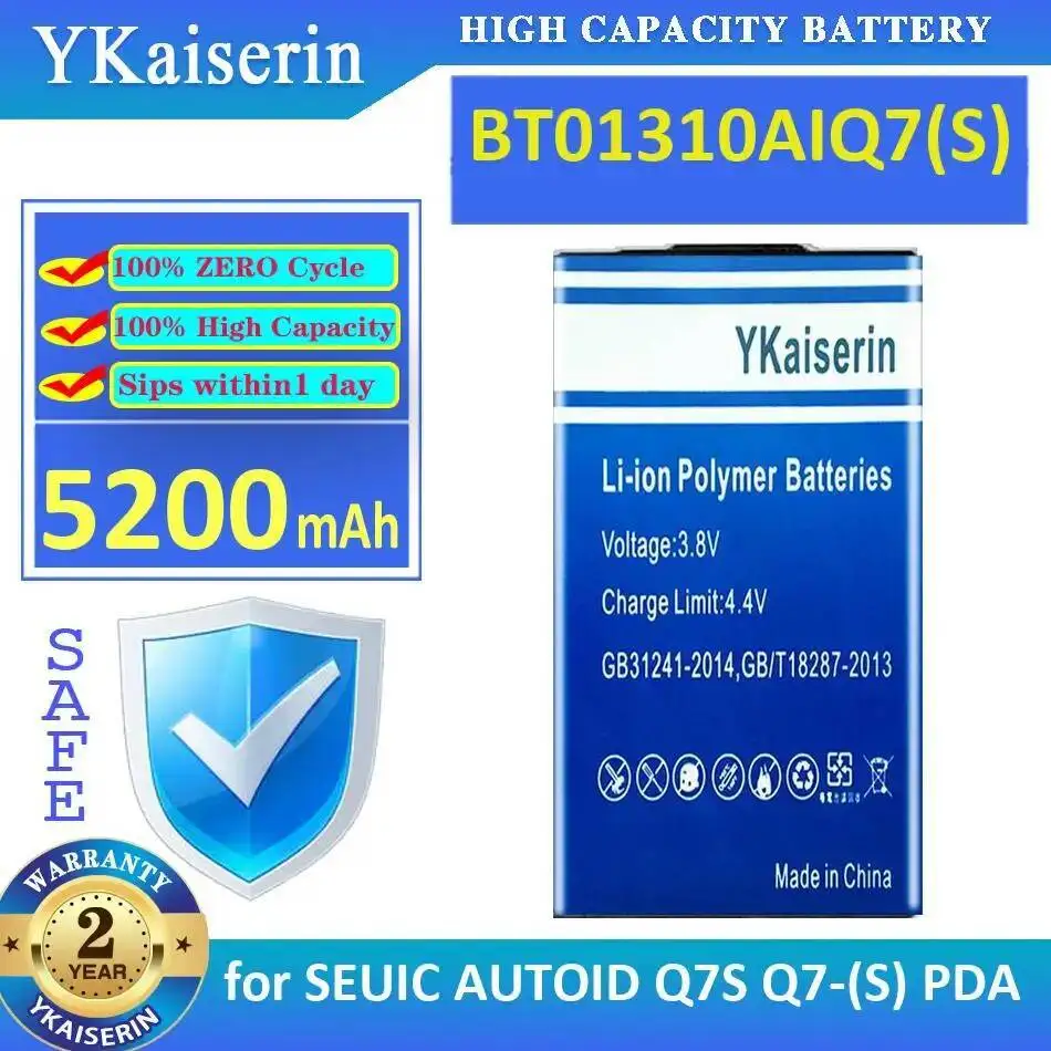 5200Mah For Seuic Autoid Q7S Q7- S Pda BT01310AIQ7 Good Low-Temperature Performance Handheld Terminal Scanner Battery
5200Mah For Seuic Autoid Q7S Q7- S Pda BT01310AIQ7 Good Low-Temperature Performance Handheld Terminal Scanner Battery