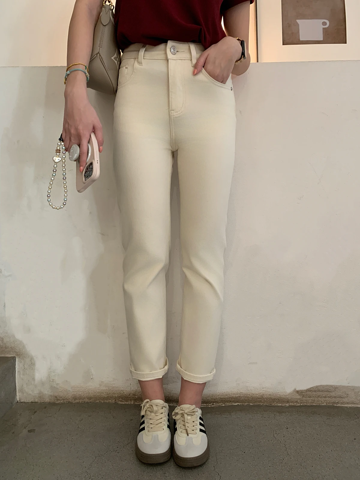 High Waist Slim Fit Nine-Tenths Denim Pants Women's Spring Summer Small Size French Bread Pants Four-Sided Elastic Lycra Cotton
High Waist Slim Fit Nine-Tenths Denim Pants Women's Spring Summer Small Size French Bread Pants Four-Sided Elastic Lycra Cotton