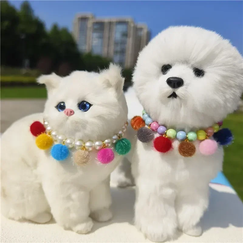 Pet Supplies Beautiful Plush Pearl Collar Handmake Mink Wool Ball Polyester Pendant Necklace Accessories for Cat Dog Gift
Pet Supplies Beautiful Plush Pearl Collar Handmake Mink Wool Ball Polyester Pendant Necklace Accessories for Cat Dog Gift