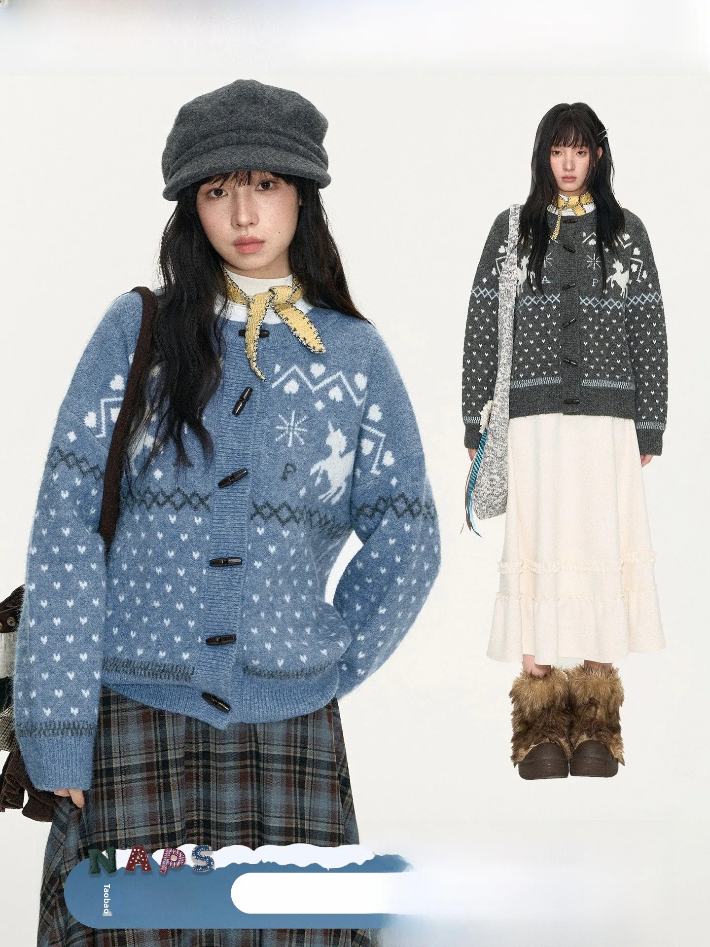 Оригинальный вязаный свитер NAPSNAPS с узором Fair Isle, женский, с длинными рукавами, круглым вырезом, на пуговицах, осенний
Оригинальный вязаный свитер NAPSNAPS с узором Fair Isle, женский, с длинными рукавами, круглым вырезом, на пуговицах, осенний