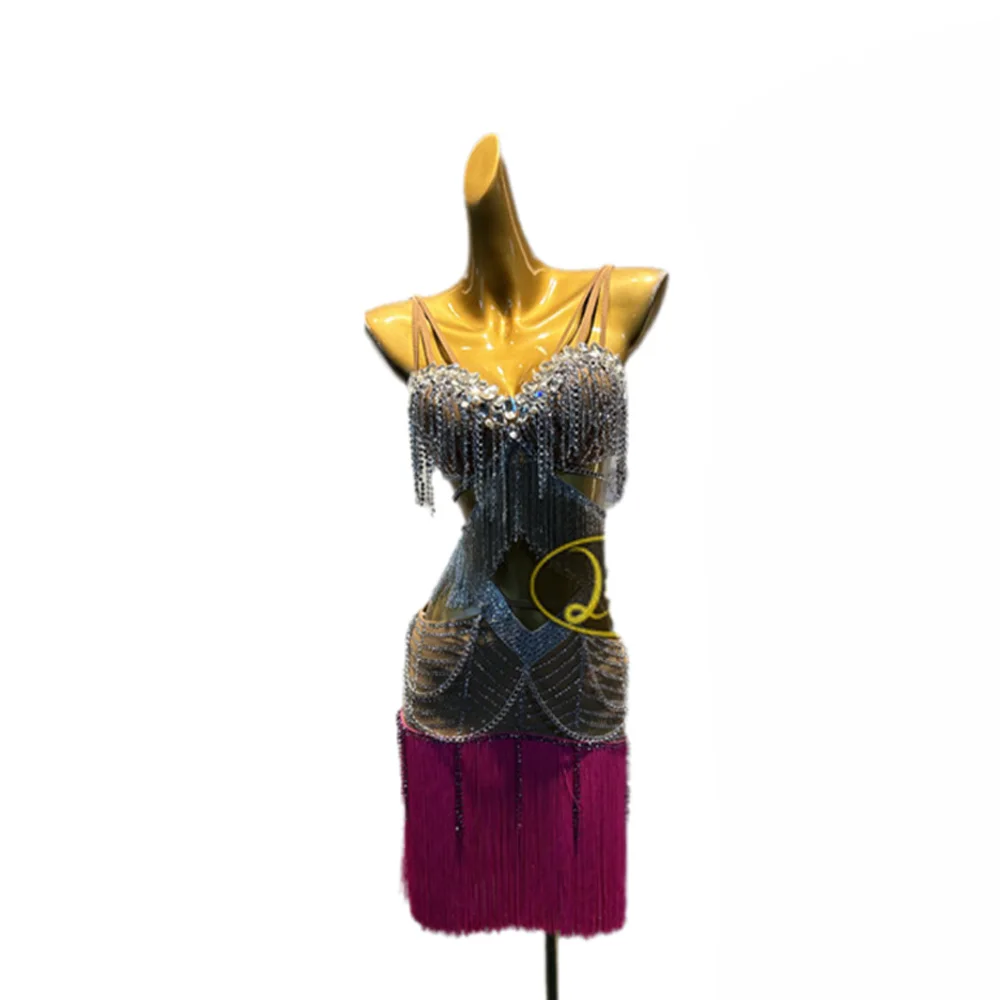 Latin Dancer Adult Children High-End Customized Diamond Strap Dress Tango Samba AB Stone Performance Dress
Latin Dancer Adult Children High-End Customized Diamond Strap Dress Tango Samba AB Stone Performance Dress
