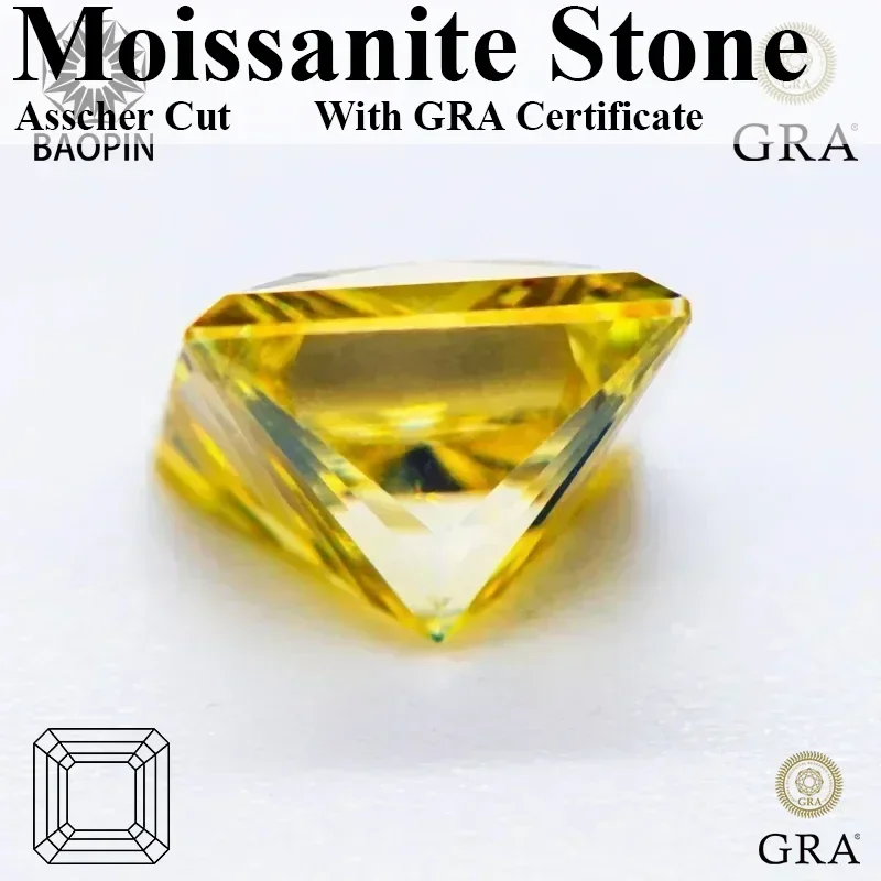 Lemon Yellow Princess Cut Moissanite Stone with GRA Certificate, Sparkling Gem for Jewelry Making and Gift Giving
Lemon Yellow Princess Cut Moissanite Stone with GRA Certificate, Sparkling Gem for Jewelry Making and Gift Giving