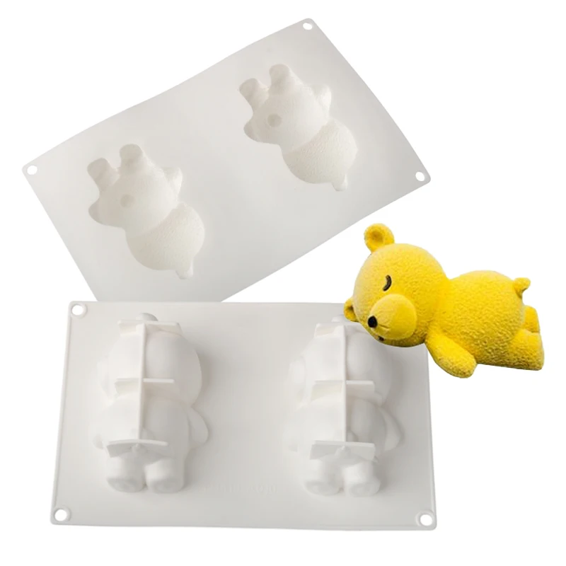 2 or 4 Cells Sleep Bear Mousse Cake Mold Silicone Cake Mold Resin Clay Handicraft Mold Dessert Tools Kitchen Baking Supplies
2 or 4 Cells Sleep Bear Mousse Cake Mold Silicone Cake Mold Resin Clay Handicraft Mold Dessert Tools Kitchen Baking Supplies