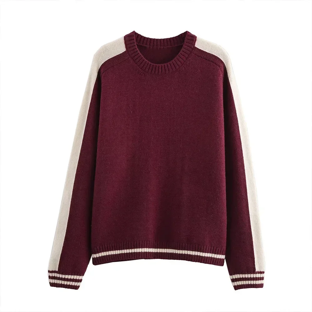 Women's Contrast Color Piping Knitted Pullover Long Sleeve Round Neck Ribbed Trim Top Spring Summer New Casual Chic Sweater
Women's Contrast Color Piping Knitted Pullover Long Sleeve Round Neck Ribbed Trim Top Spring Summer New Casual Chic Sweater
