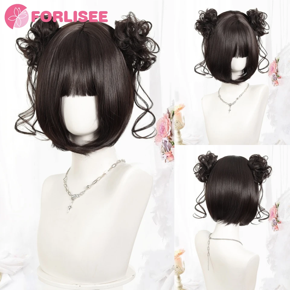 Synthetic Lolita Short Straight Hair Claw Clip Double Ball Bun With Bangs Golden Anime Wig Woman Party Cosplay Wig LM
Synthetic Lolita Short Straight Hair Claw Clip Double Ball Bun With Bangs Golden Anime Wig Woman Party Cosplay Wig LM