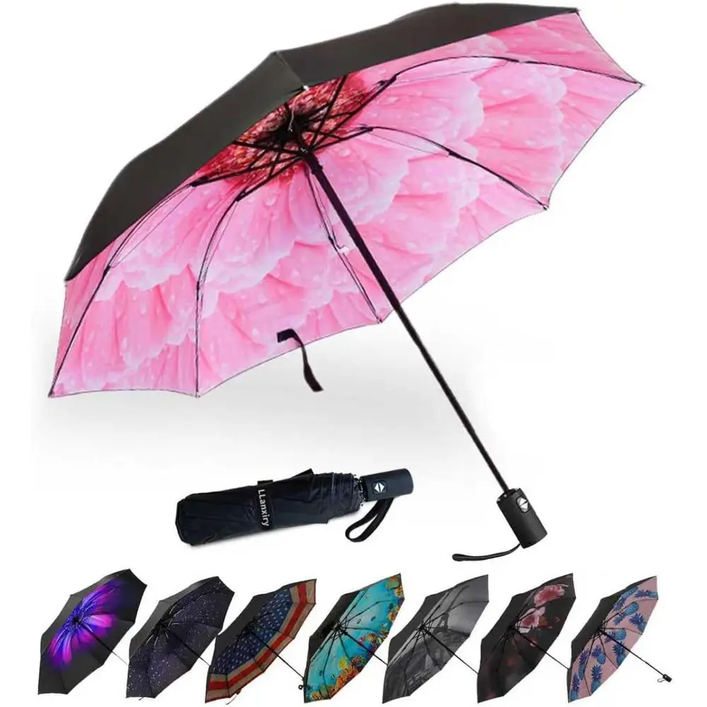 Compact 44 Automatic Travel Umbrella, Windproof, 210T Pongee, 8-Rib Fiberglass, Portable Mini Rain/Sun Protection with Cover, UP
Compact 44 Automatic Travel Umbrella, Windproof, 210T Pongee, 8-Rib Fiberglass, Portable Mini Rain/Sun Protection with Cover, UP