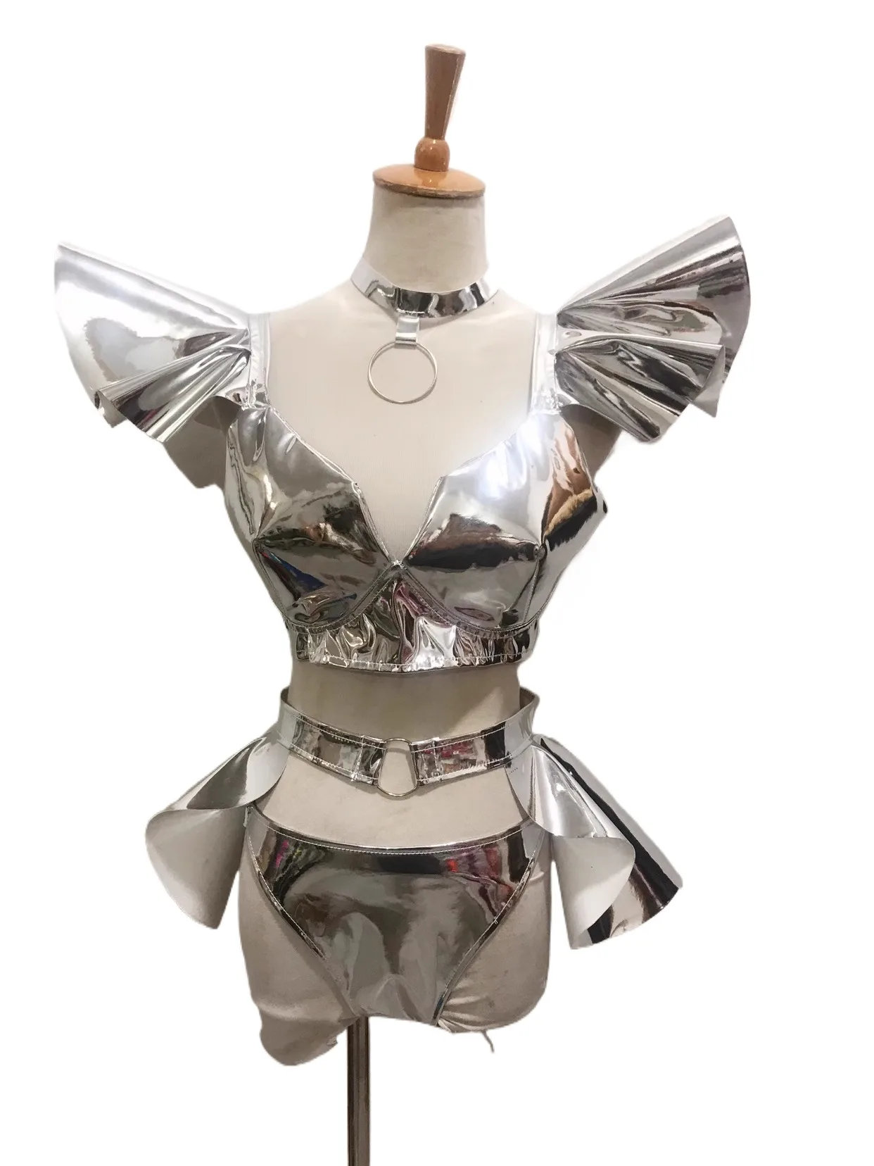Mirror Reflection Super Bright Silver Patent Leather Suit Performance Clothes Nightclub Lead Dance Ds Jazz Clothes DJ Clothes
Mirror Reflection Super Bright Silver Patent Leather Suit Performance Clothes Nightclub Lead Dance Ds Jazz Clothes DJ Clothes