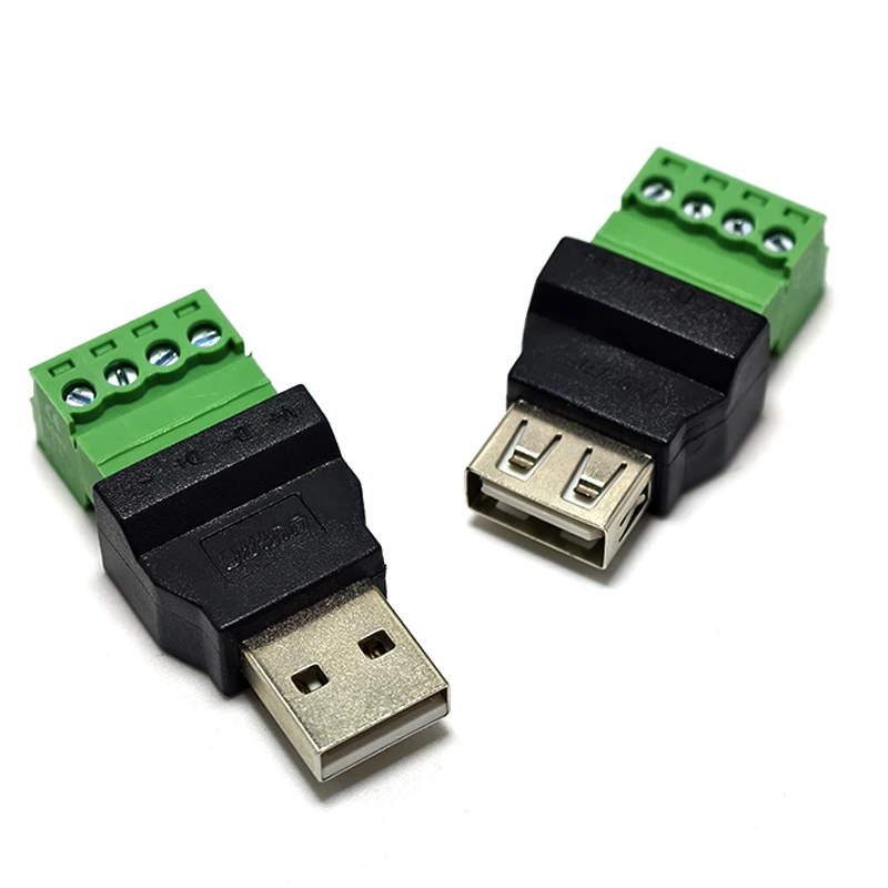 1/5PCS 4Pin USB 2.0 Type A Male/Female to Screw Connector USB Jack USB plug with Shield connector USB2.0 to Screw Terminal Plug
1/5PCS 4Pin USB 2.0 Type A Male/Female to Screw Connector USB Jack USB plug with Shield connector USB2.0 to Screw Terminal Plug