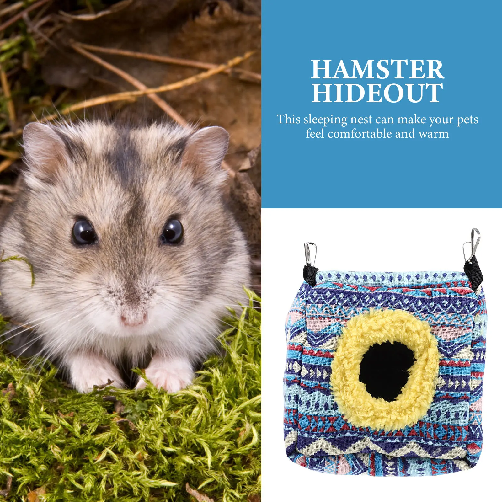 Hamster Cotton Nest Warm Hanging Sleeping Bed Yurt Style Hideout Suitable for Rat Guinea Pig Hedgehog Hamster Hideout
Hamster Cotton Nest Warm Hanging Sleeping Bed Yurt Style Hideout Suitable for Rat Guinea Pig Hedgehog Hamster Hideout