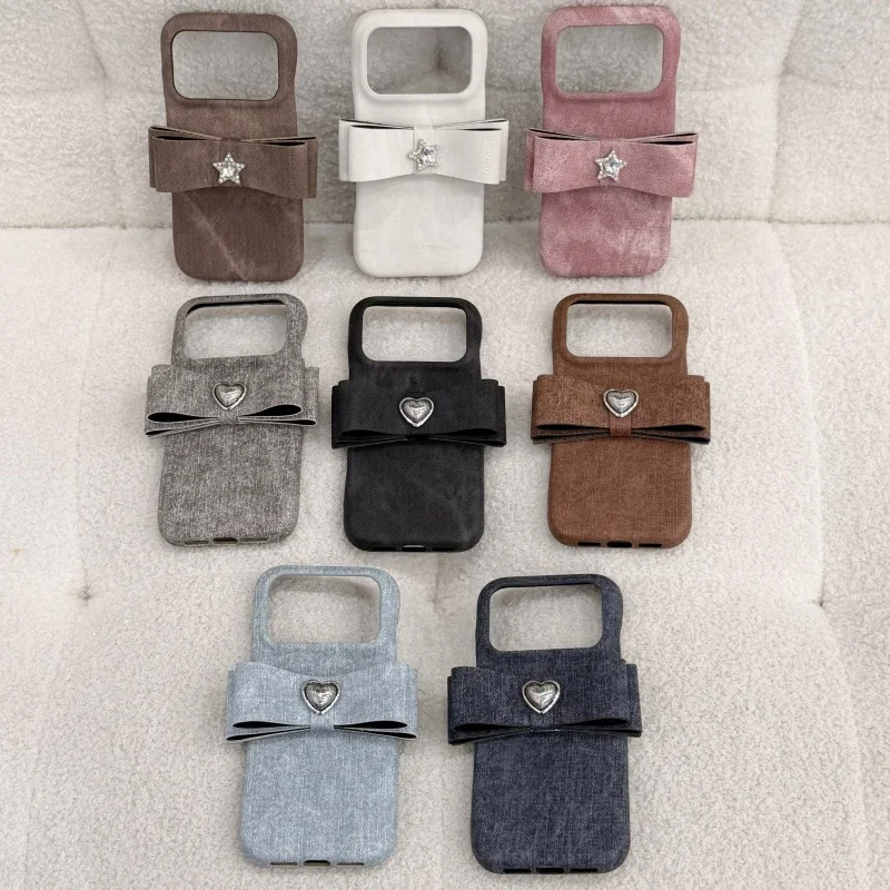 Luxury 3D Bowknot Stand Leather Denim Cloth Cute Phone Case For iPhone 17 Pro 16 15 14 Pro Max Cover Cute Protective Cases Girls
Luxury 3D Bowknot Stand Leather Denim Cloth Cute Phone Case For iPhone 17 Pro 16 15 14 Pro Max Cover Cute Protective Cases Girls