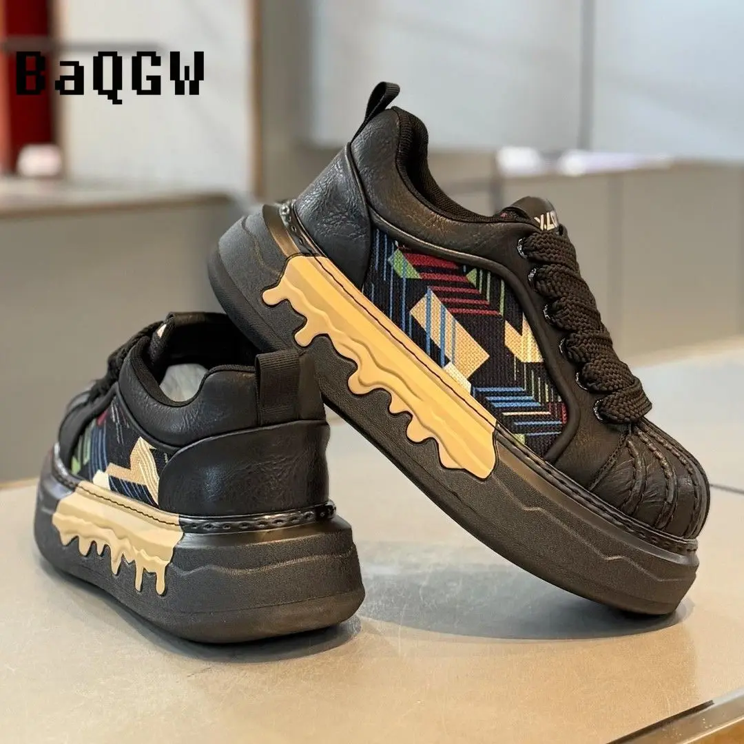 2026 Spring Unisex Shell-Toe Drip Design Geometric Print Platform Sneakers Chunky Casual Walking Shoes for Daily Streetwear
2026 Spring Unisex Shell-Toe Drip Design Geometric Print Platform Sneakers Chunky Casual Walking Shoes for Daily Streetwear