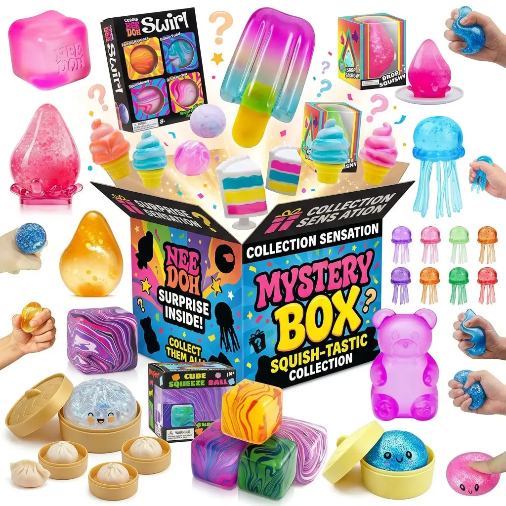 Squish Time! Nee D0h Mystery Squish Blind Box - Random Sensory Squeeze Toy, Stress & Anxiety Relief Fidget Toy, Cute Surprise Squishy For Kids Teens Adults
Squish Time! Nee D0h Mystery Squish Blind Box - Random Sensory Squeeze Toy, Stress & Anxiety Relief Fidget Toy, Cute Surprise Squishy For Kids Teens Adults