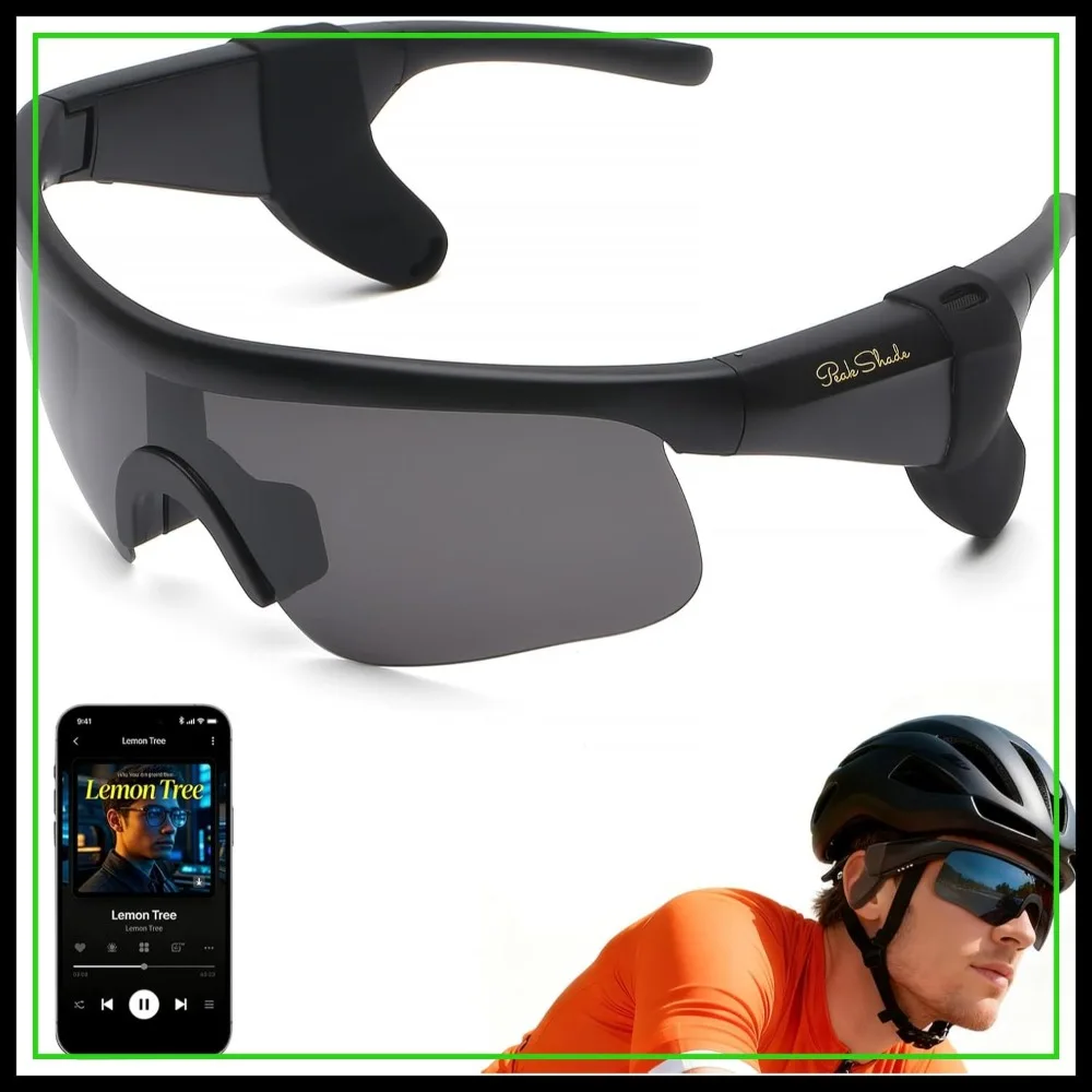 Bluetooth 5.3 Sports Sunglasses with Hands-Free Calls, Open-Ear Speaker, Polarized UV400, IPX5 Waterproof for Running Cycling
Bluetooth 5.3 Sports Sunglasses with Hands-Free Calls, Open-Ear Speaker, Polarized UV400, IPX5 Waterproof for Running Cycling