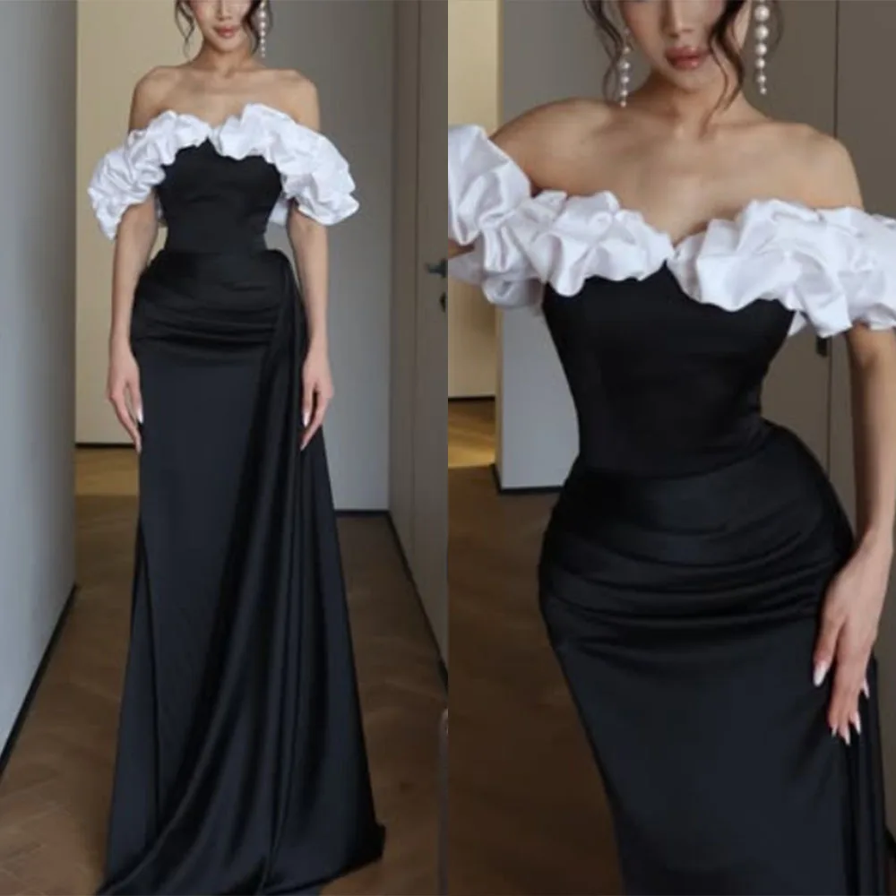 High Quality Customized Strapless Floor Length Color Contrast Off Shoulder A-line Vestidos Elegantes Para Mujer Para Una Boda
High Quality Customized Strapless Floor Length Color Contrast Off Shoulder A-line Vestidos Elegantes Para Mujer Para Una Boda