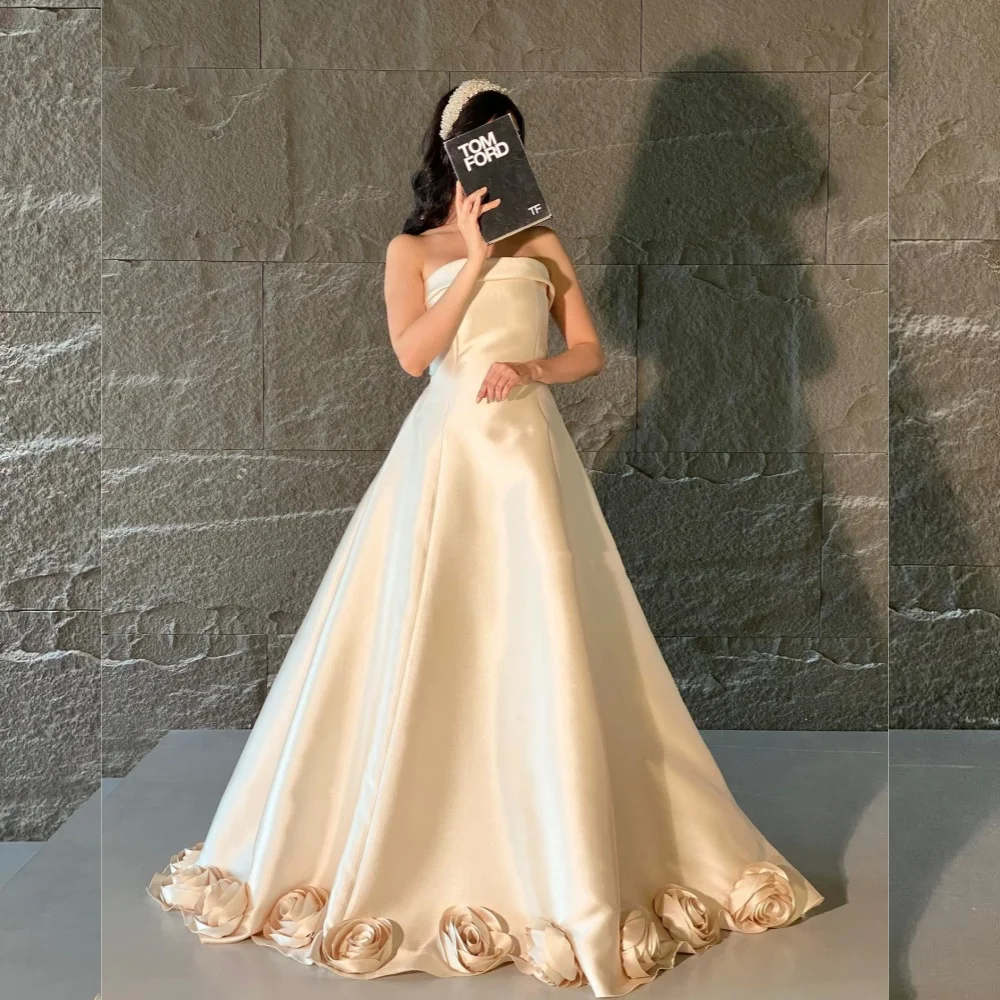 Customized Sizes Available High Quality Handmade Flower Pleat A-line Strapless Long Dresses Bespoke Occasion Dresses Elegant
Customized Sizes Available High Quality Handmade Flower Pleat A-line Strapless Long Dresses Bespoke Occasion Dresses Elegant