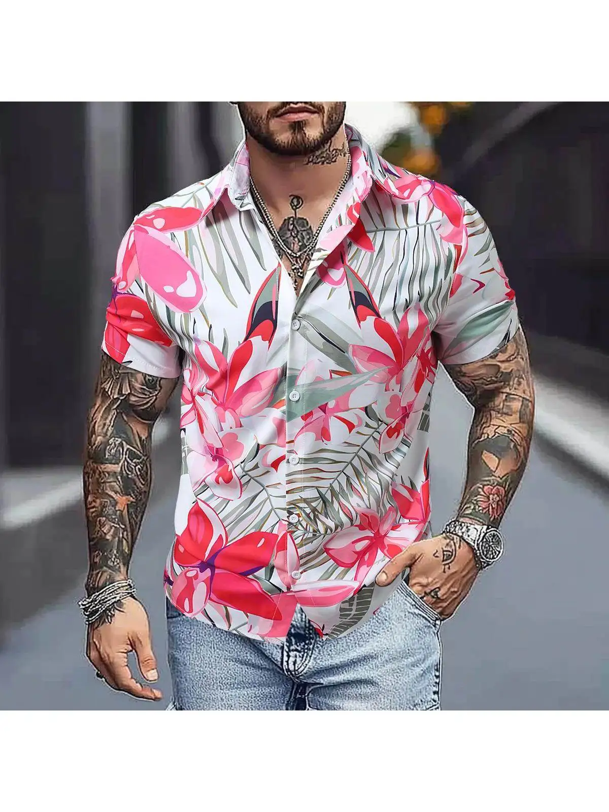 New Men's Printed Short Sleeve Slim Fit Shirt Floral Pattern Spring Thickened Fleece Youth Casual Shirt Turn-down Collar
New Men's Printed Short Sleeve Slim Fit Shirt Floral Pattern Spring Thickened Fleece Youth Casual Shirt Turn-down Collar