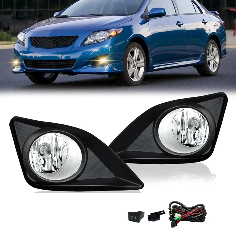 Противотуманные фары в сборе для Toyota Corolla/Altis 2008-2010, передний бампер, противотуманные фары, галогенные лампы, переключатель и проводка
Противотуманные фары в сборе для Toyota Corolla/Altis 2008-2010, передний бампер, противотуманные фары, галогенные лампы, переключатель и проводка