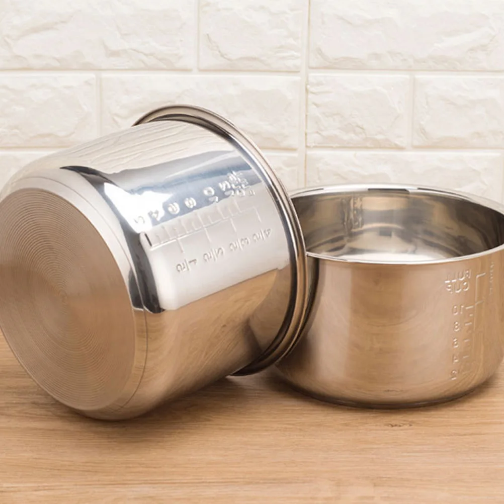 304 Stainless Steel Rice Cooker Liner Thick Bottom Replacement Inner Pot for Electric Cooker Models 131-132 MultiPurpose Kitchen
304 Stainless Steel Rice Cooker Liner Thick Bottom Replacement Inner Pot for Electric Cooker Models 131-132 MultiPurpose Kitchen