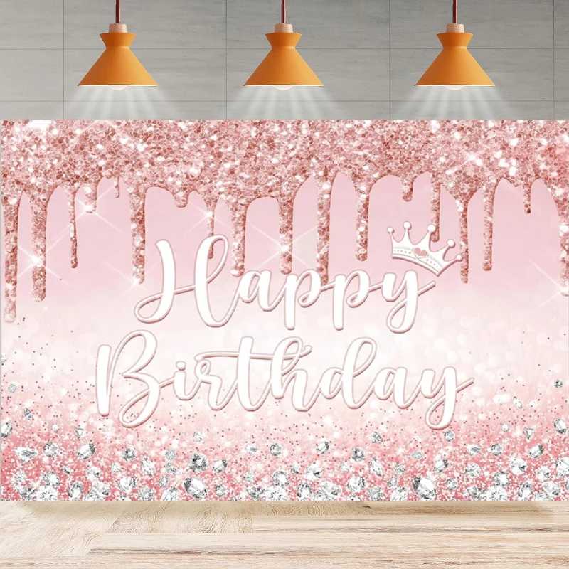 Pink Birthday Girl Photography Backdrop Luxury Fluid Bokeh Diamond Dots Sparkle Background Women Princess Table Decor Banner
Pink Birthday Girl Photography Backdrop Luxury Fluid Bokeh Diamond Dots Sparkle Background Women Princess Table Decor Banner