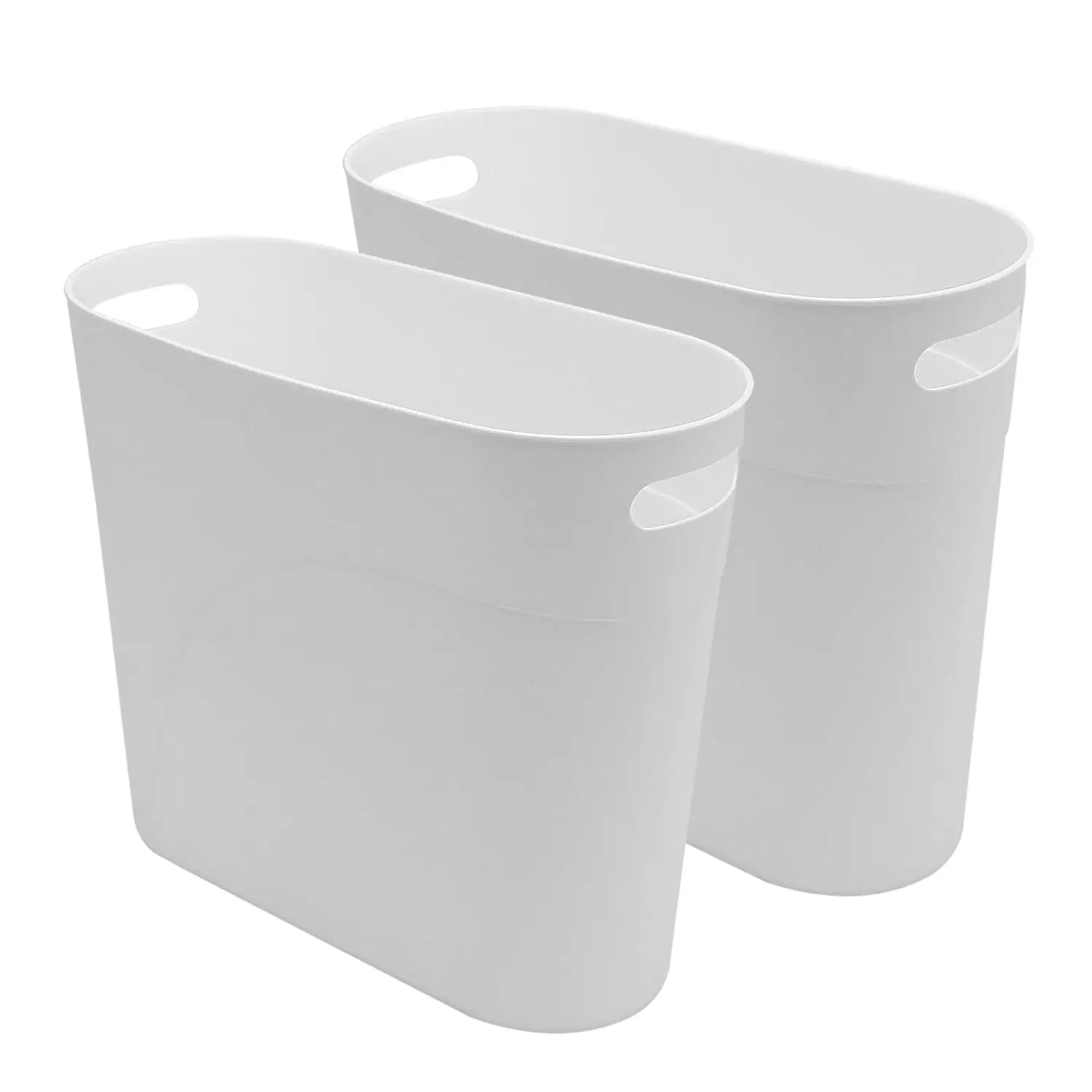 2 Pack 3.2 Gallon Plastic Trash Cans with Handles for Bathroom, Office, Kitchen, Bedroom - Compact Waste Bins for Narrow Spaces
2 Pack 3.2 Gallon Plastic Trash Cans with Handles for Bathroom, Office, Kitchen, Bedroom - Compact Waste Bins for Narrow Spaces