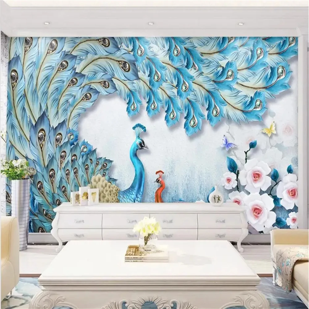 Custom 3D Southeast Asian Tropical Plants & Birds Peacock Love Flowers Open Rich Relief Wallpaper Mural for Wall Décor
Custom 3D Southeast Asian Tropical Plants & Birds Peacock Love Flowers Open Rich Relief Wallpaper Mural for Wall Décor